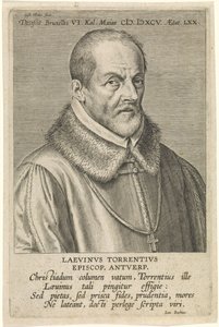 Een portret van Laevinus Torrentius door Cornelis Galle the Elder